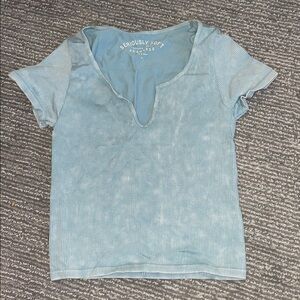Aeropastale Seriously Soft Blue Cropped Top